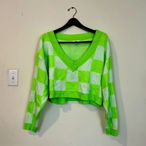 Neon cropped sweater
